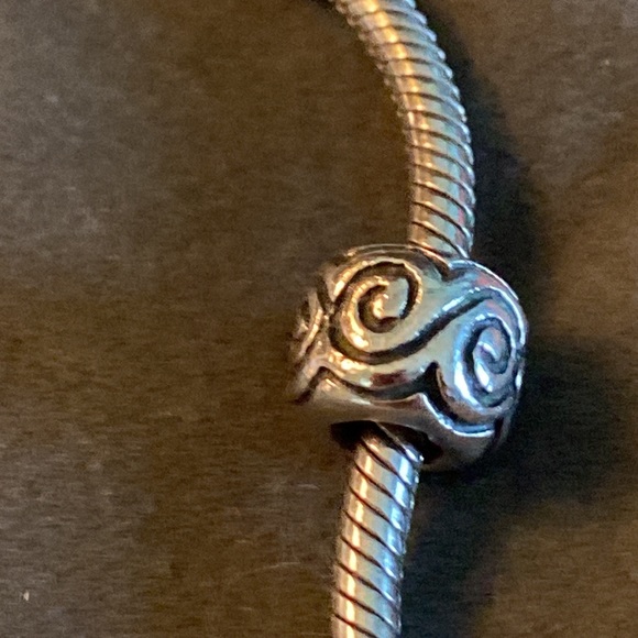 Pandora Authentic Retired Sterling Oxy Swirl Charm - Picture 3 of 6
